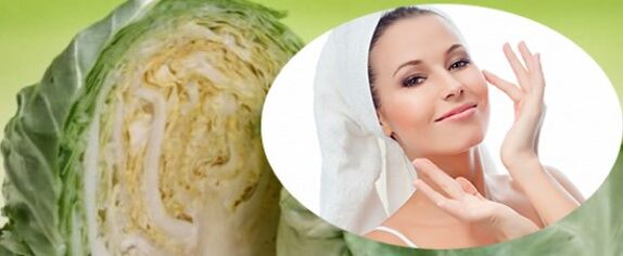 Mask with cabbage to tighten the skin